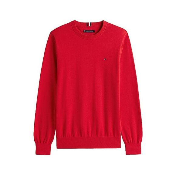 Tommy Hilfiger Essentials Cotton Crewneck Sweater Red Medium NWT IN PKG - Picture 4 of 9